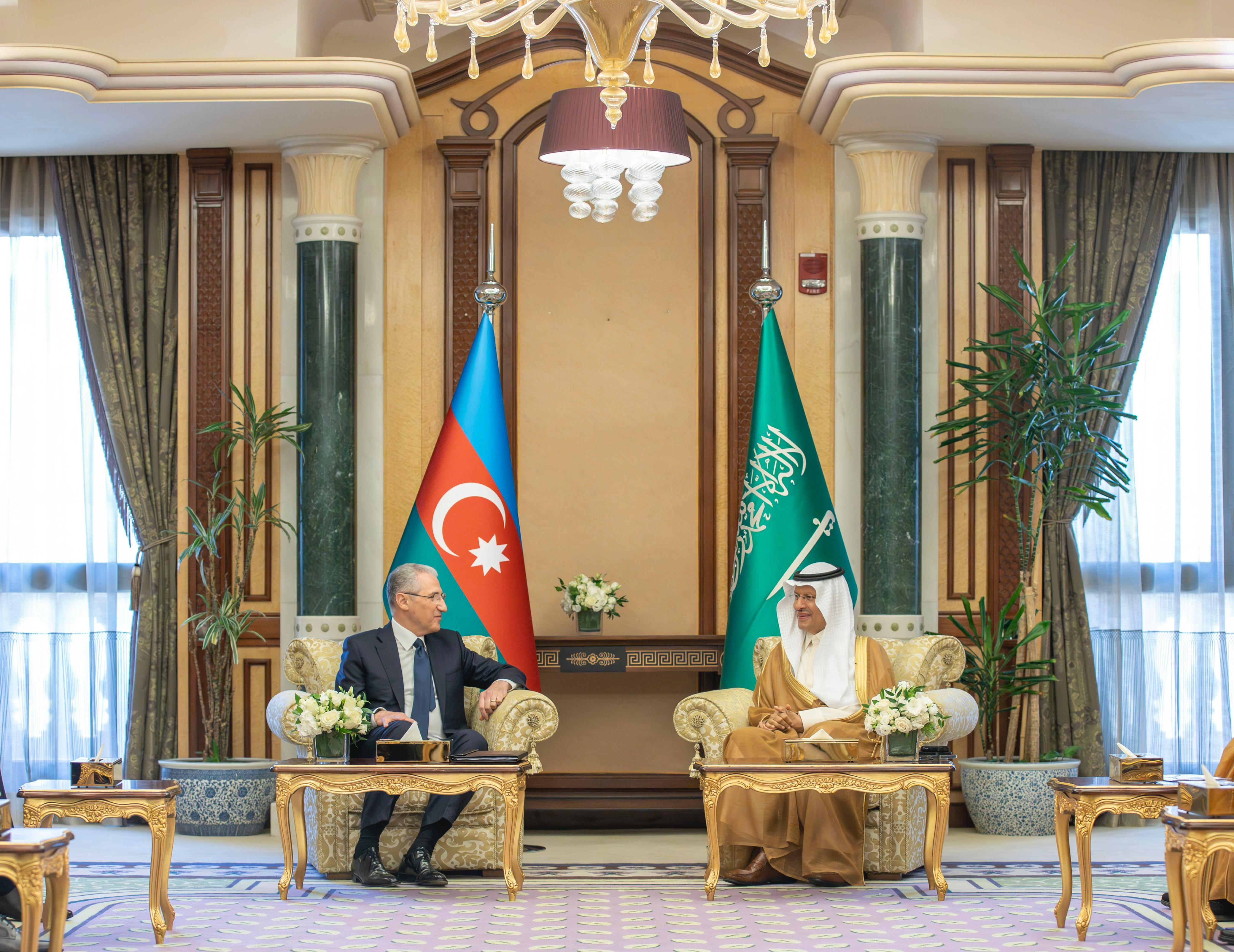 HRH Minister of Energy Meets with Azerbaijani Minister of Ecology, Natural Resources